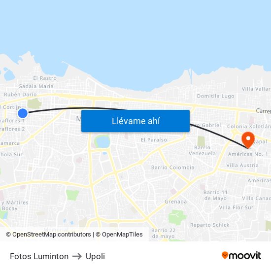 Fotos Luminton to Upoli map