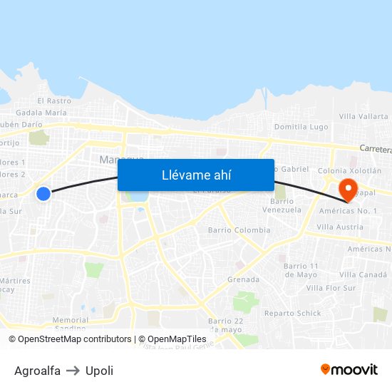 Agroalfa to Upoli map