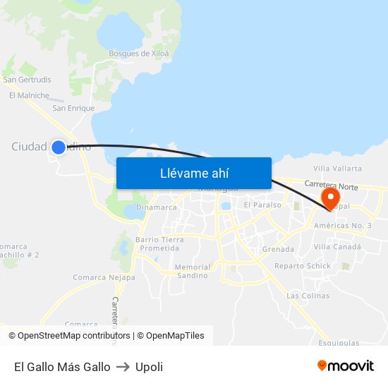 El Gallo Más Gallo to Upoli map
