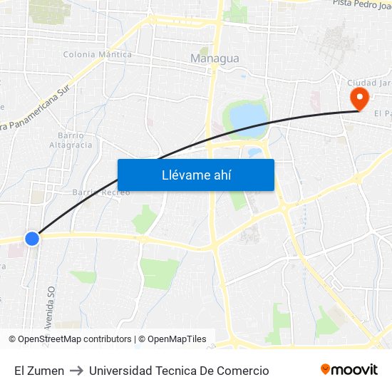 El Zumen to Universidad Tecnica De Comercio map