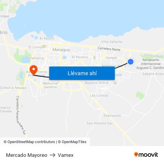 Mercado Mayoreo to Vamex map