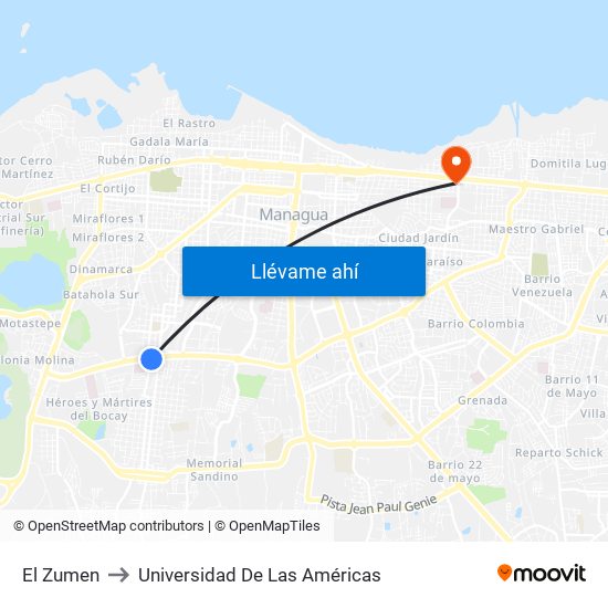 El Zumen to Universidad De Las Américas map