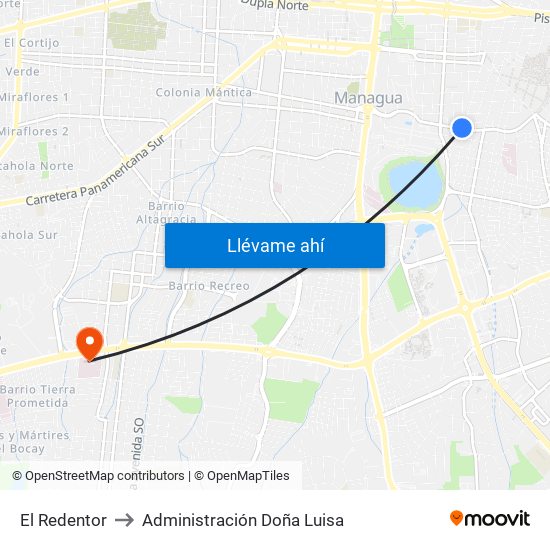 El Redentor to Administración Doña Luisa map