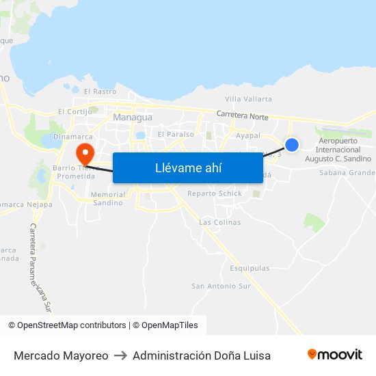 Mercado Mayoreo to Administración Doña Luisa map