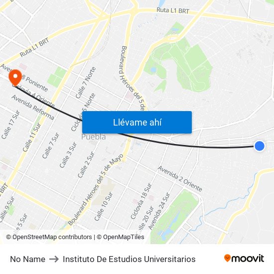 No Name to Instituto De Estudios Universitarios map