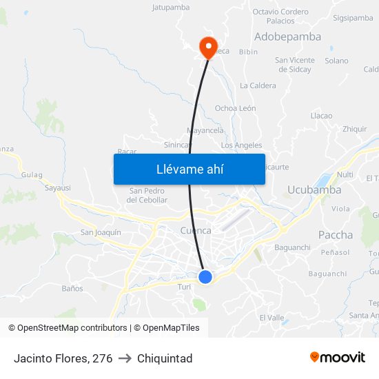 Jacinto Flores, 276 to Chiquintad map