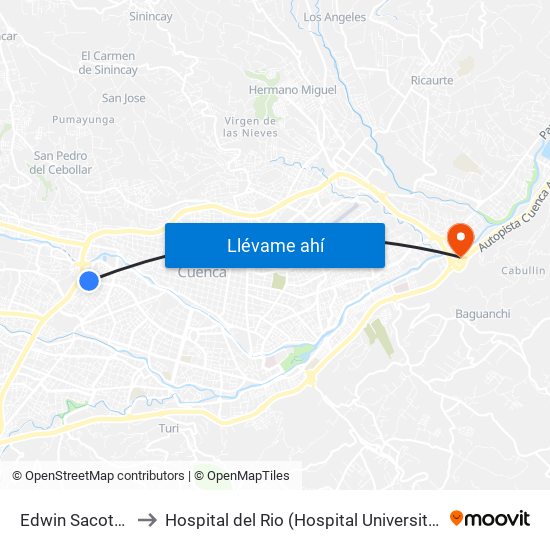 Edwin Sacoto, 122 to Hospital del Rio (Hospital Universitario del Río) map