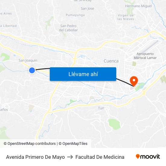 Avenida Primero De Mayo to Facultad De Medicina map