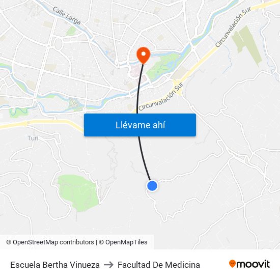 Escuela Bertha Vinueza to Facultad De Medicina map