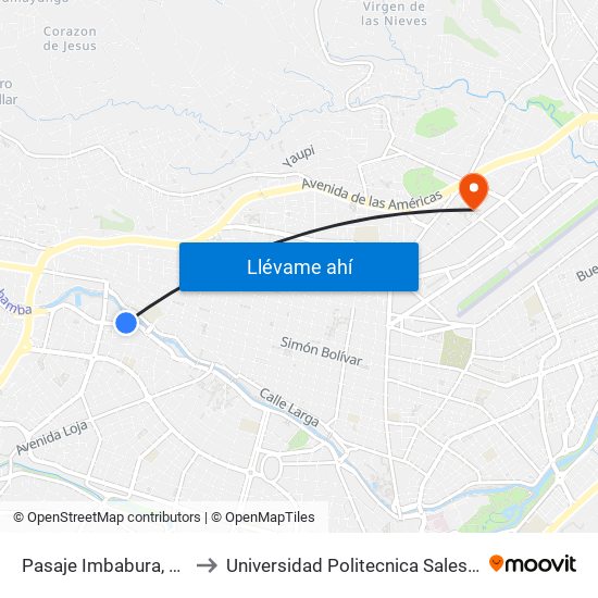 Pasaje Imbabura, 207 to Universidad Politecnica Salesiana map