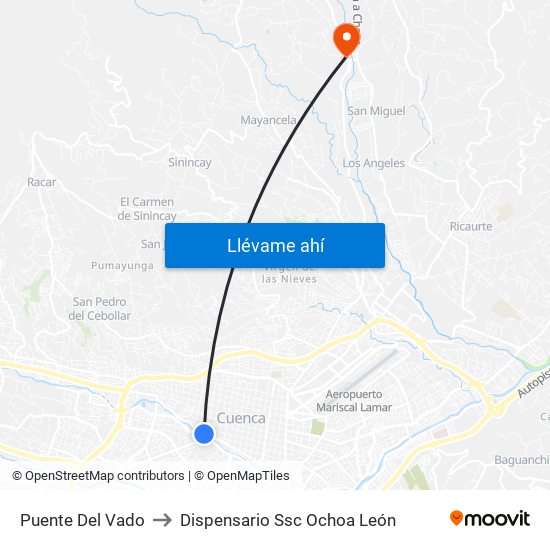 Puente Del Vado to Dispensario Ssc Ochoa León map