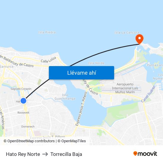 Hato Rey Norte to Torrecilla Baja map
