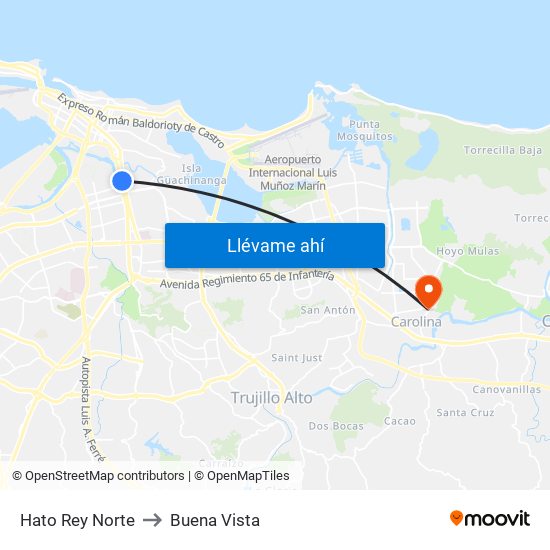 Hato Rey Norte to Buena Vista map