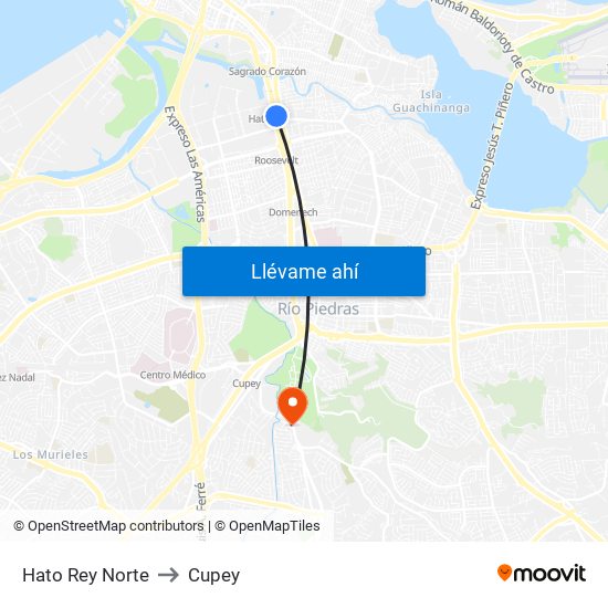 Hato Rey Norte to Cupey map