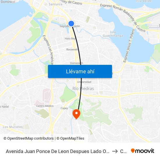 Avenida Juan Ponce De Leon Despues Lado Opuesto Avenida Haydee Rexach to Cupey map