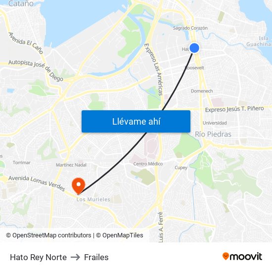 Hato Rey Norte to Hato Rey Norte map