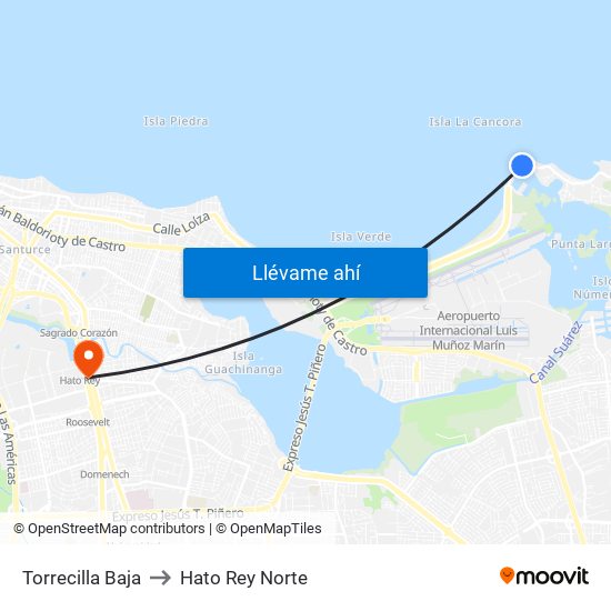 Torrecilla Baja to Torrecilla Baja map