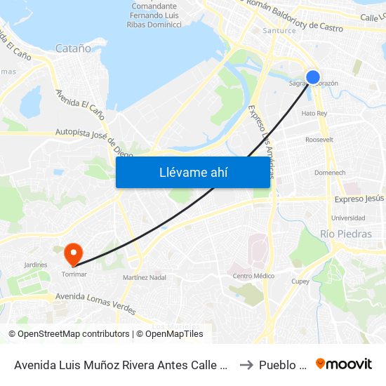 Avenida Luis Muñoz Rivera Antes Calle Haydee Rexach to Pueblo Viejo map
