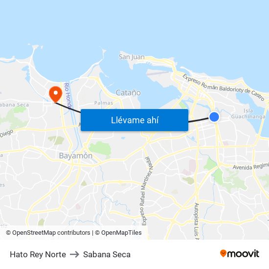 Hato Rey Norte to Sabana Seca map