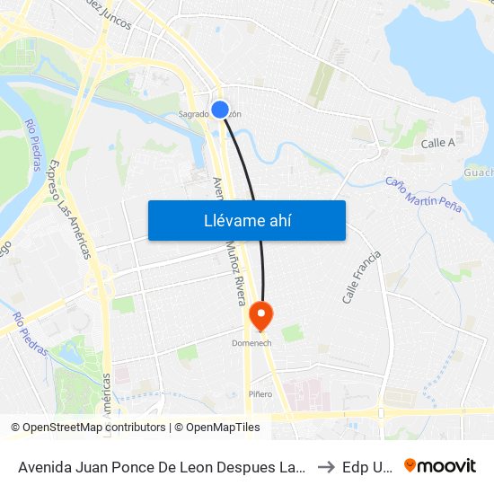 Avenida Juan Ponce De Leon Despues Lado Opuesto Avenida Haydee Rexach to Edp University map