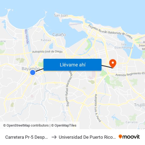 Carretera Pr-5 Despues Calle B to Universidad De Puerto Rico - Rio Piedras map