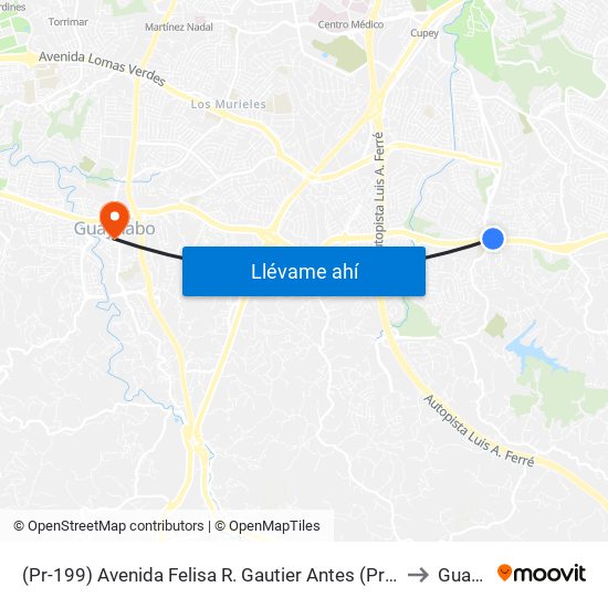 (Pr-199) Avenida Felisa R. Gautier Antes (Pr-176) Avenida Victor M. Labiosa to Guaynabo map