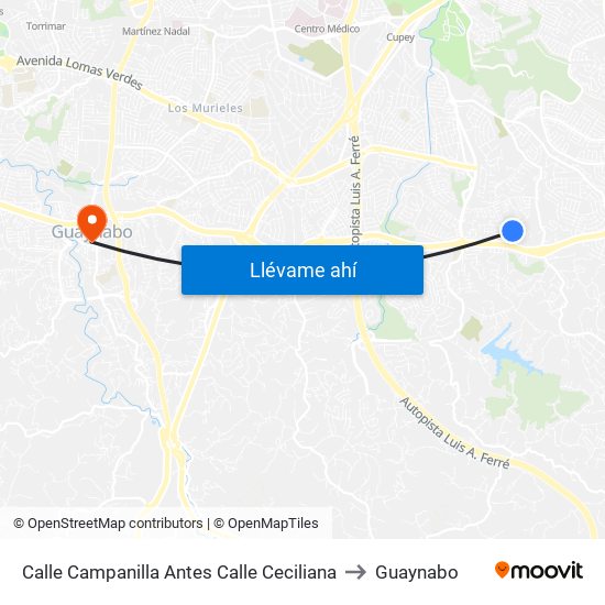 Calle Campanilla Antes Calle Ceciliana to Guaynabo map