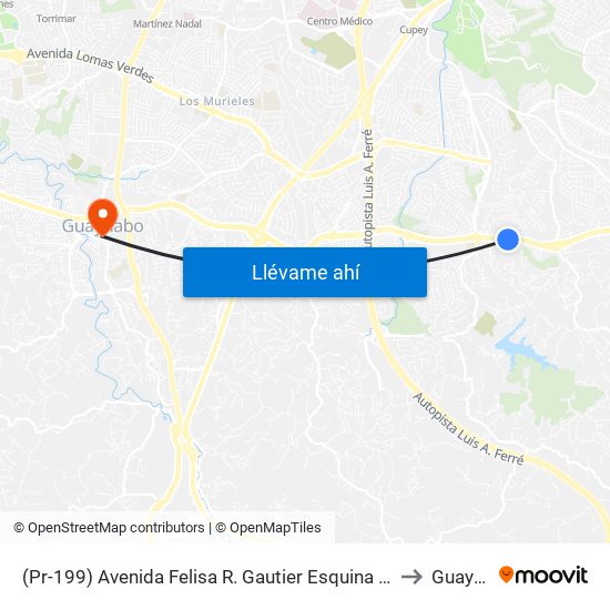 (Pr-199) Avenida Felisa R. Gautier Esquina Calle Juan D. Lefebre to Guaynabo map