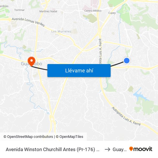 Avenida Winston Churchill Antes (Pr-176) Avenida Victor M. Labiosa to Guaynabo map