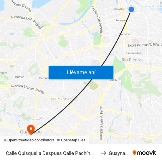 Calle Quisquella Despues Calle Pachín Maín to Guaynabo map