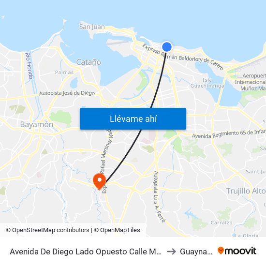 Avenida De Diego Lado Opuesto Calle Maribel to Guaynabo map