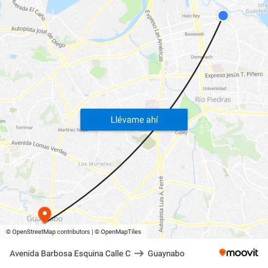 Avenida Barbosa Esquina Calle C to Guaynabo map