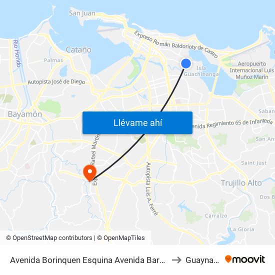 Avenida Borinquen Esquina Avenida Barbosa to Guaynabo map