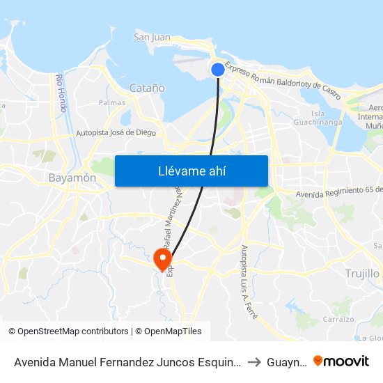 Avenida Manuel Fernandez Juncos Esquina Calle Estado to Guaynabo map