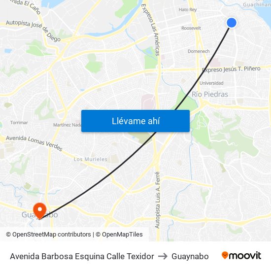 Avenida Barbosa Esquina Calle Texidor to Guaynabo map