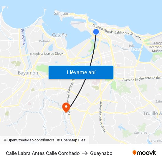 Calle Labra Antes Calle Corchado to Guaynabo map