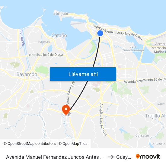 Avenida Manuel Fernandez Juncos Antes Calle Hipodromo to Guaynabo map