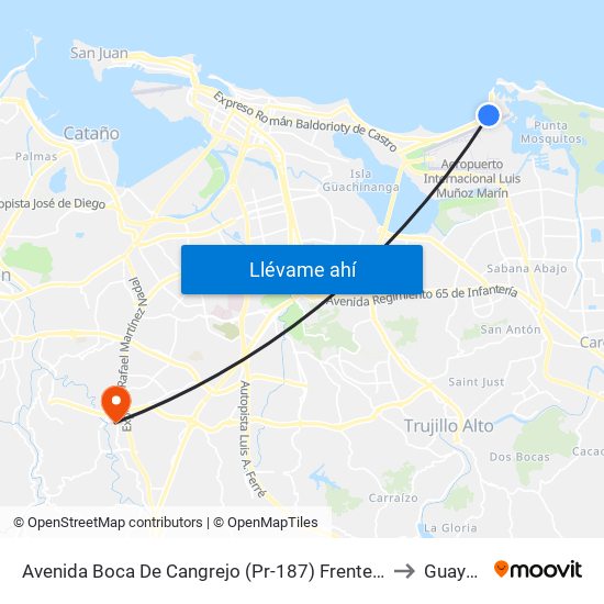 Avenida Boca De Cangrejo (Pr-187) Frente Parque Acuatico to Guaynabo map