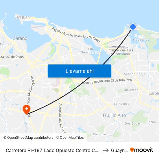 Carretera Pr-187 Lado Opuesto Centro Comunal Piñones to Guaynabo map