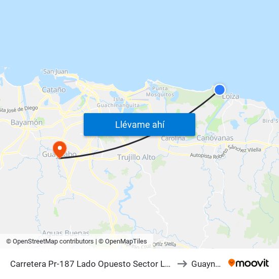 Carretera Pr-187 Lado Opuesto Sector Los Frailes to Guaynabo map