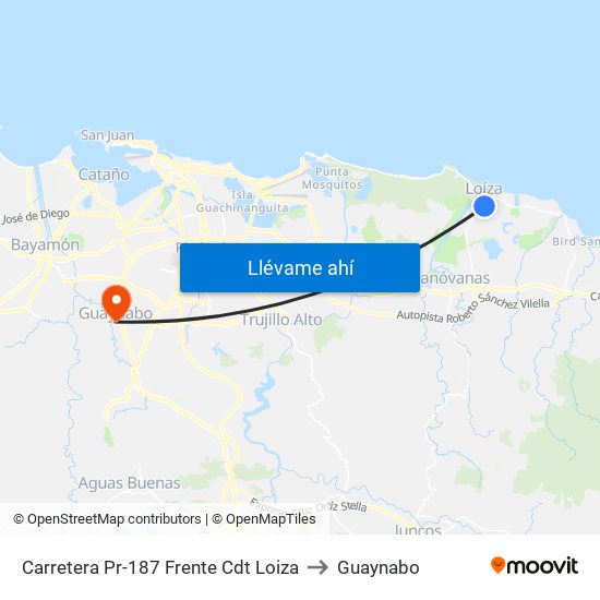 Carretera Pr-187 Frente Cdt Loiza to Guaynabo map