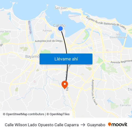 Calle Wilson Lado Opuesto Calle Caparra to Guaynabo map