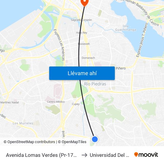 Avenida Lomas Verdes (Pr-177) Antes Calle Santa Agueda to Universidad Del Sagrado Corazón map