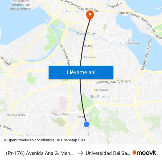 (Pr-176) Avenida Ana G. Mendez Despues Calle Rhin to Universidad Del Sagrado Corazón map