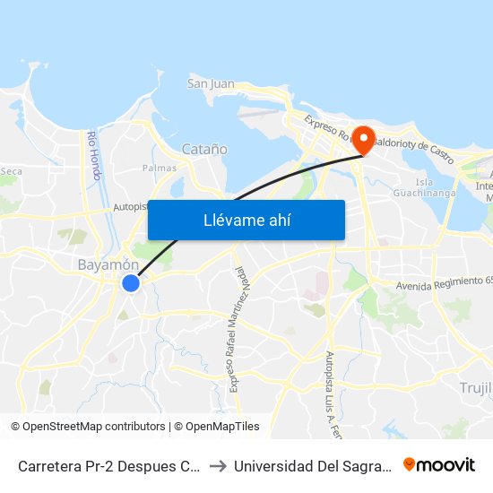 Carretera Pr-2 Despues Calle Martinez to Universidad Del Sagrado Corazón map