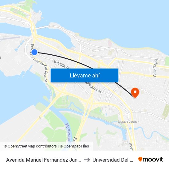 Avenida Manuel Fernandez Juncos Despues Calle Miramar to Universidad Del Sagrado Corazón map