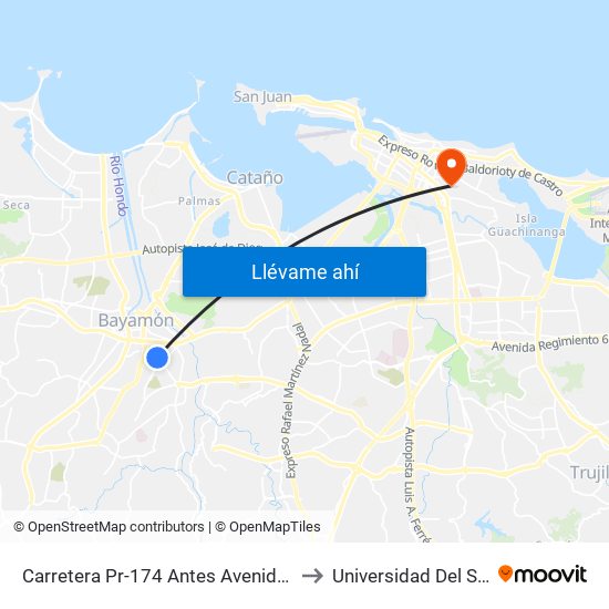 Carretera Pr-174 Antes Avenida Teniente Nelson Martínez to Universidad Del Sagrado Corazón map