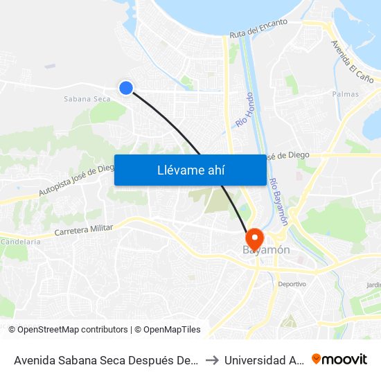 Avenida Sabana Seca Después De Los Apart. Mansión Del Mar to Universidad Ana G. Méndez map