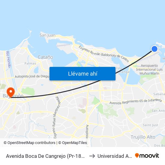 Avenida Boca De Cangrejo (Pr-187) Antes Lado Opuesto Cesco to Universidad Ana G. Méndez map