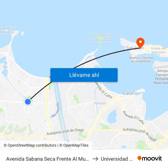 Avenida Sabana Seca Frente Al Museo De Toa Baja (Antes Cvs) to Universidad Carlos Albizu map